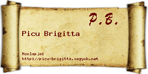 Picu Brigitta névjegykártya